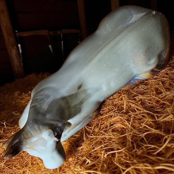 Vtg 90's Kirklands Potters Garden II Porcelain Ox Cow Bull Nativity Replacement - Picture 4 of 12